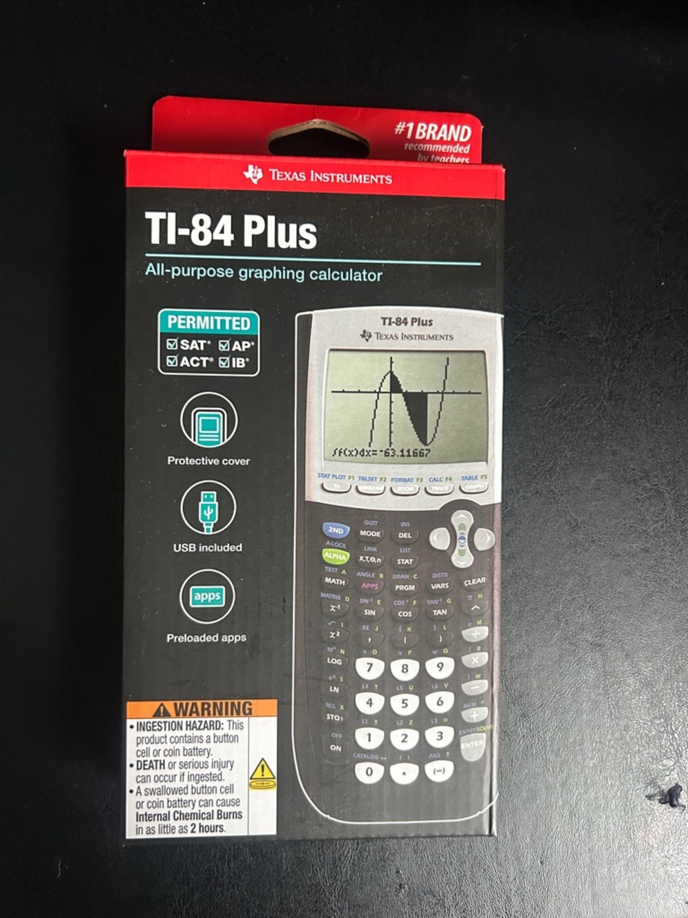 Texas Instruments TI-84Plus Graphing Calculator, no charger, takes AAA batteries